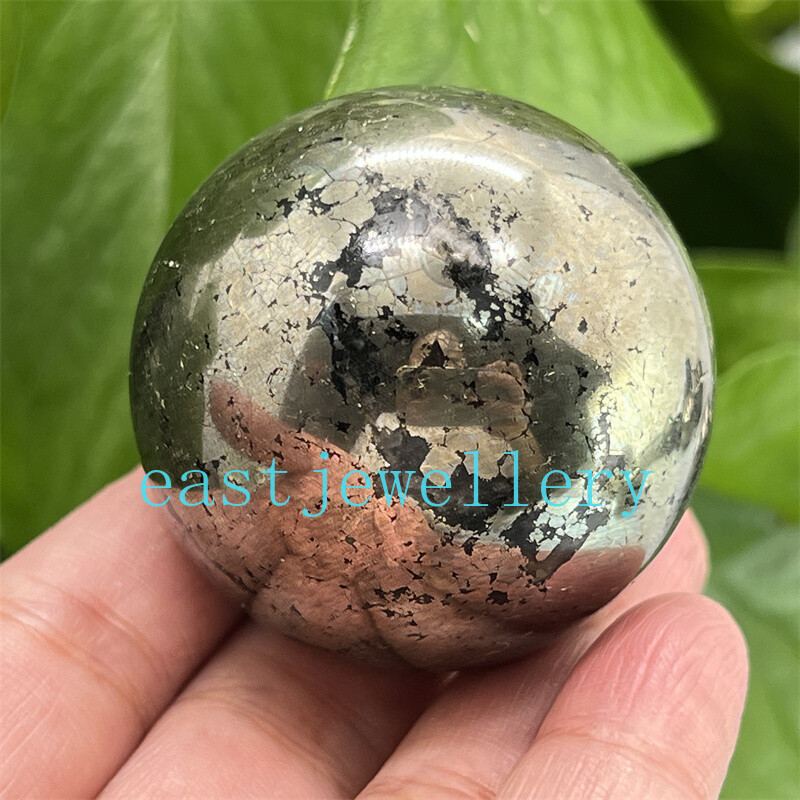 40mm+ Natural Chalcopyrite Carved sphere quartz crystal Ball Reiki Healing 1pc
