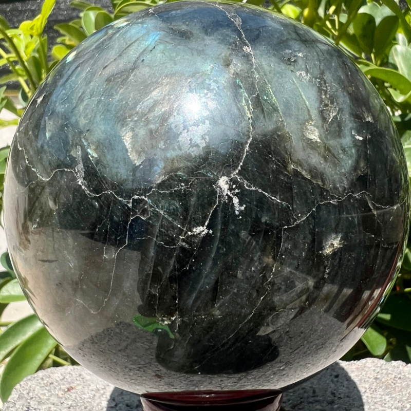 3.98LB Natural elongated quartz crystal energy healing ball