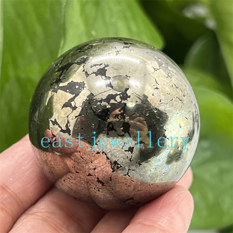 40mm+ Natural Chalcopyrite Carved sphere quartz crystal Ball Reiki Healing 1pc