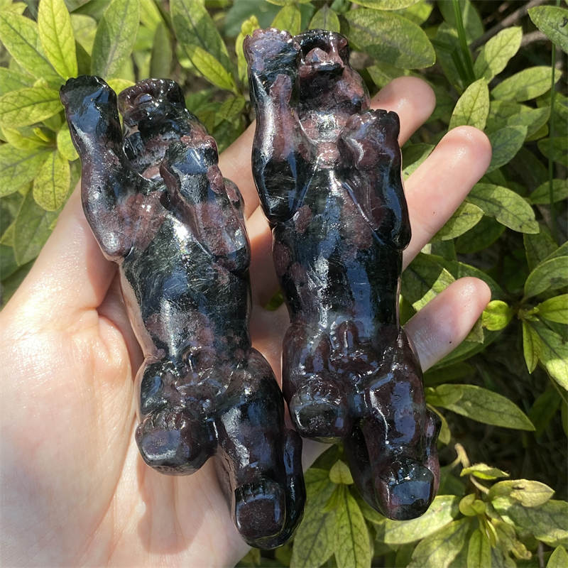 1pc Natural garnet leopard skull hand carved Quartz Crystal skull Reiki Healing