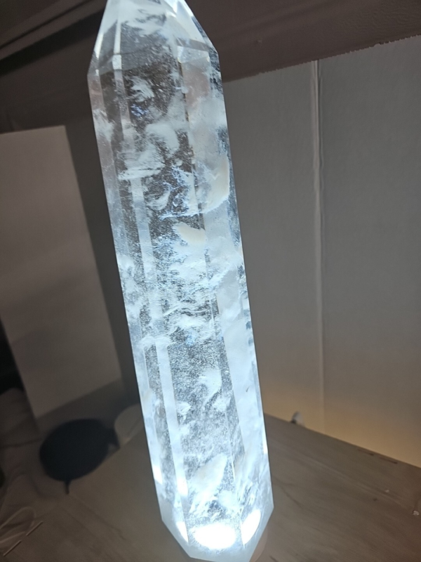 8.2LB 16.2" Huge Clear Smelt Melting Quartz Crystal Point Tower Polished Healing
