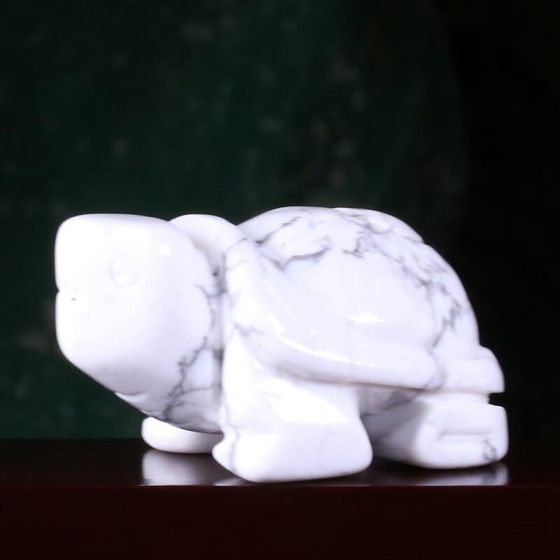 Natural Quartz Carved Longevity Tortoise Crystal Healing Gemstone Animal Turtle