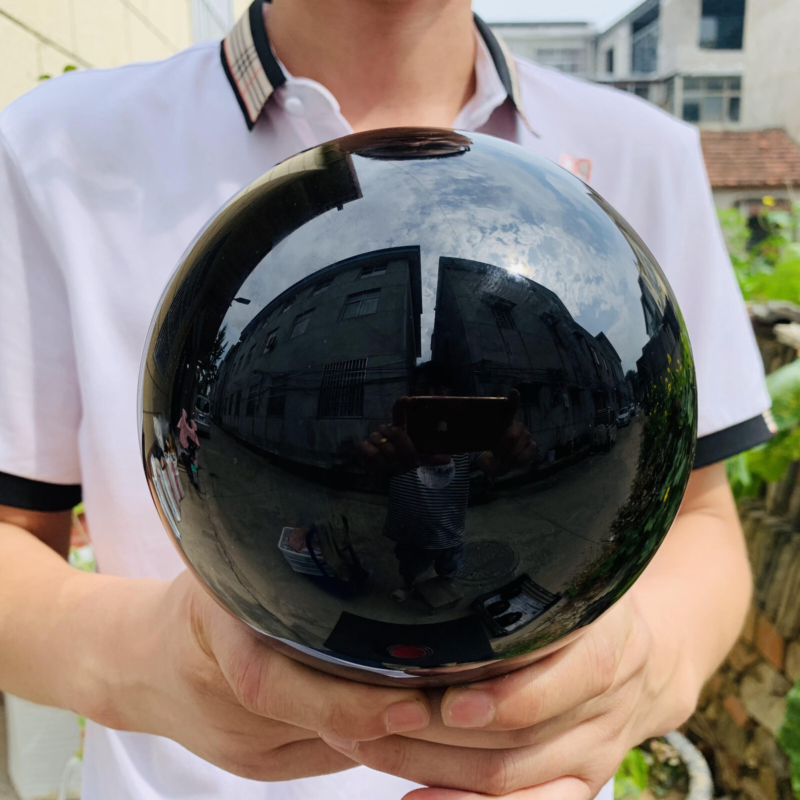8.95LB natural obsidian Quartz sphere Crystal polished Ball Healing home decor