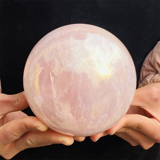 2740g  Rose Crystal Ball Treasure electroplated Powder Healing Sphere