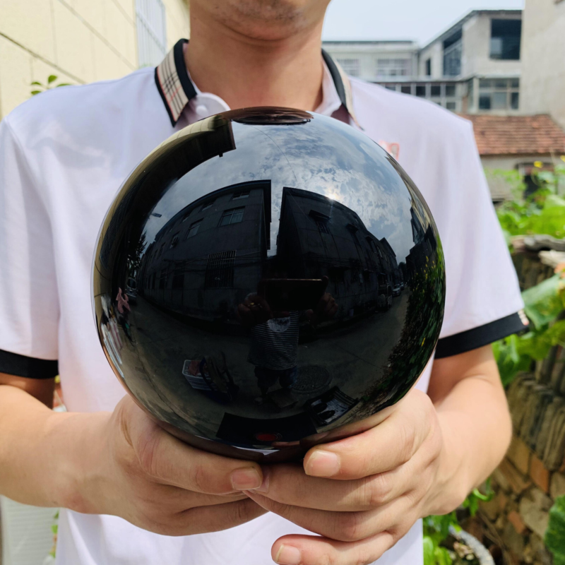 8.95LB natural obsidian Quartz sphere Crystal polished Ball Healing home decor