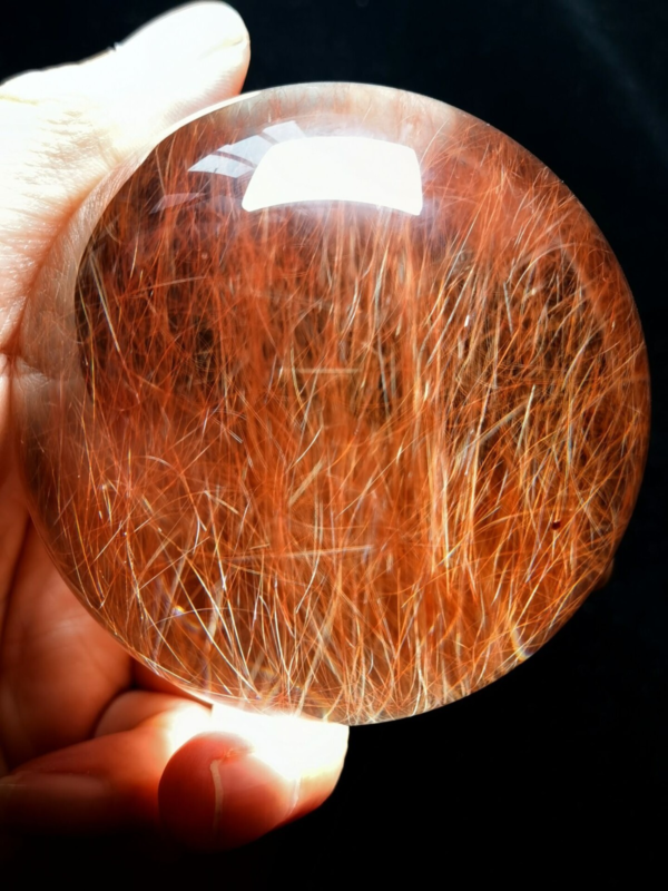 Museum Collection Tibetan High Altitude Red Rutilated Ball Sphere Orb Gem 2.48&apos;