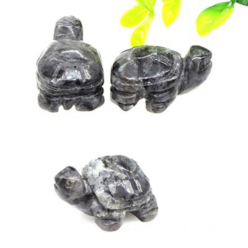 Natural Quartz Carved Longevity Tortoise Crystal Healing Gemstone Animal Turtle