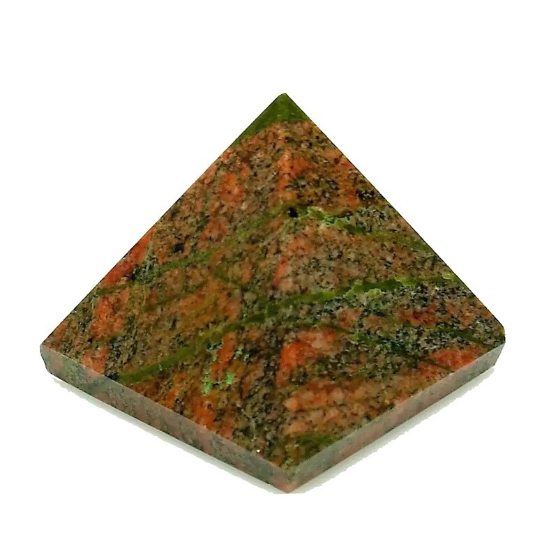Natural Unakite Epidote Quartz Crystal Orgone Energy Pyramid Healing Stone Tower