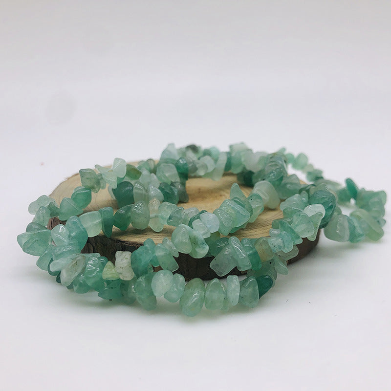 Natural Crystal Perforated Stone Chain Semi-Finished Products with Holes and Shape Scattered BeadsdiyBracelet Accessories Cross-Border Perforated Gravel