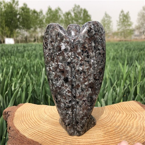 630g Natural Yooperlite Angel Hand Carved Reiki Quartz Crystal Skull Specimen Cr