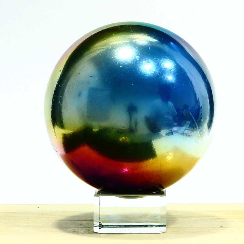 791g Natural Crystal Electroplated Rainbow Crystal Ball Quartz Sphere Healing
