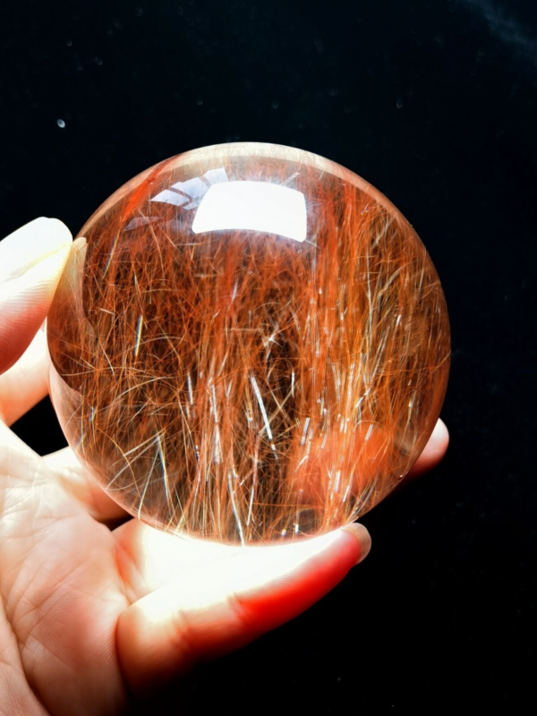 Museum Collection Tibetan High Altitude Red Rutilated Ball Sphere Orb Gem 2.48&apos;
