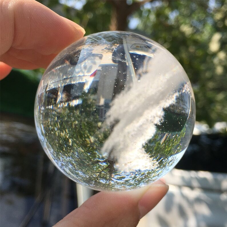 3pc MIX Melting Stone Ball Quartz Crystal Divination Mineral Specimen Reiki Heal