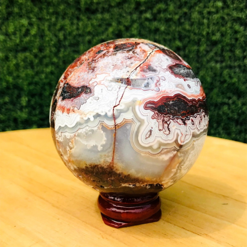 249GNatural Mexican Quartz Ball Crystal Ball Mineral Specimen Repair