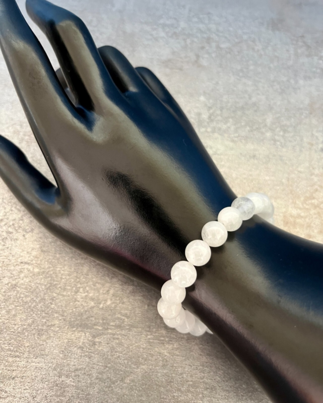 CLEAR QUARTZ Bracelet Stretch Fit Handmade +Gift Bag & Card Crystal Gemstone 8mm