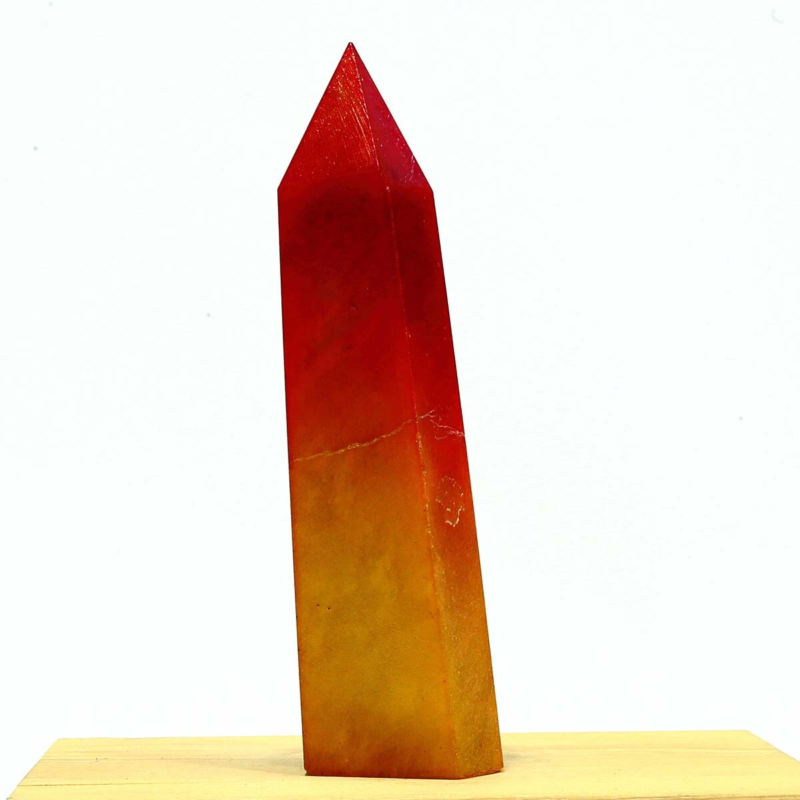 328g Electroplated Natural Crystal Quartz Tower Crystal Point rainbow Healing
