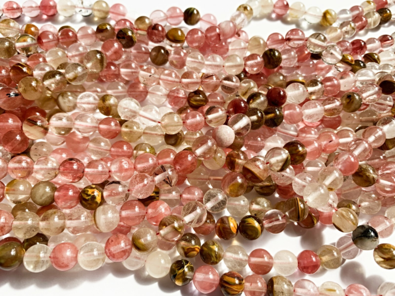 8mm Semi Precious Gemstone Rounds Beads for Jewellery Making (app. 46-50 beads)
