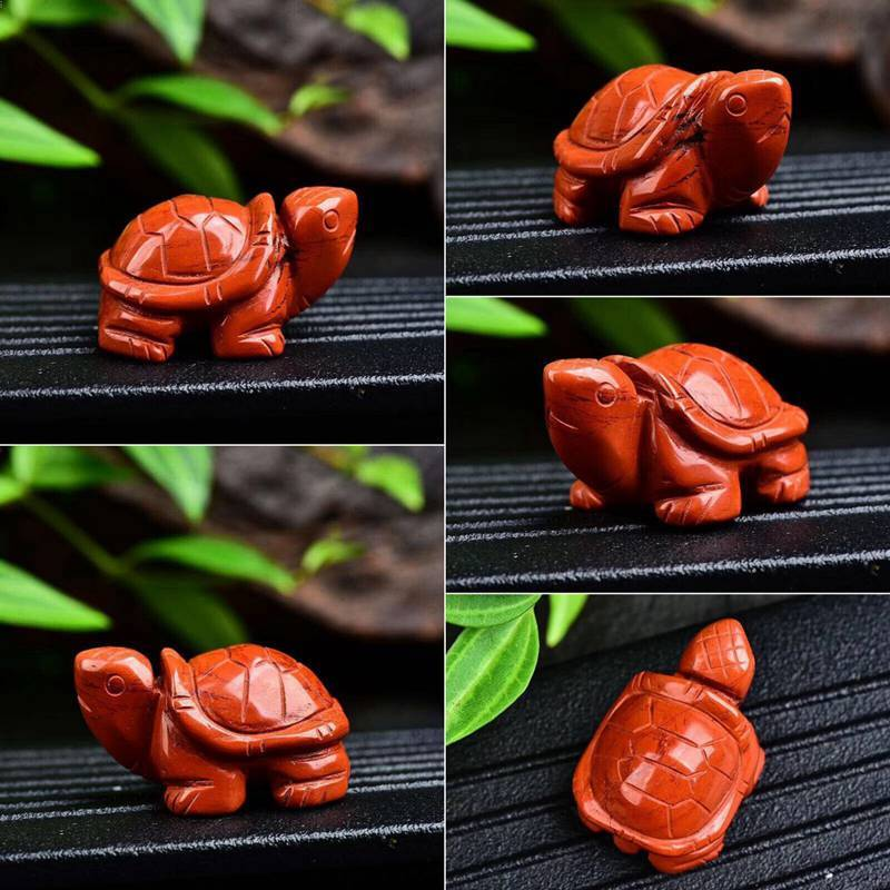 Natural Quartz Crystal Longevity Chakra Healing Stone Carved Turtle Animal Reiki