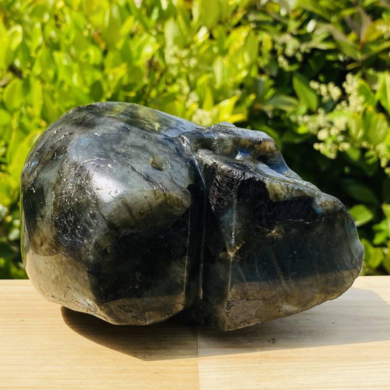 1312g Natural Beantiful Fluorite Quartz Skull Hand Carved Crystal Healing Skull