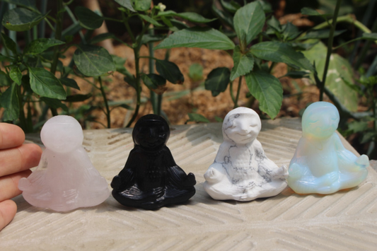 4pcs 50mm natural many kinds of materials quartz  carving sloth