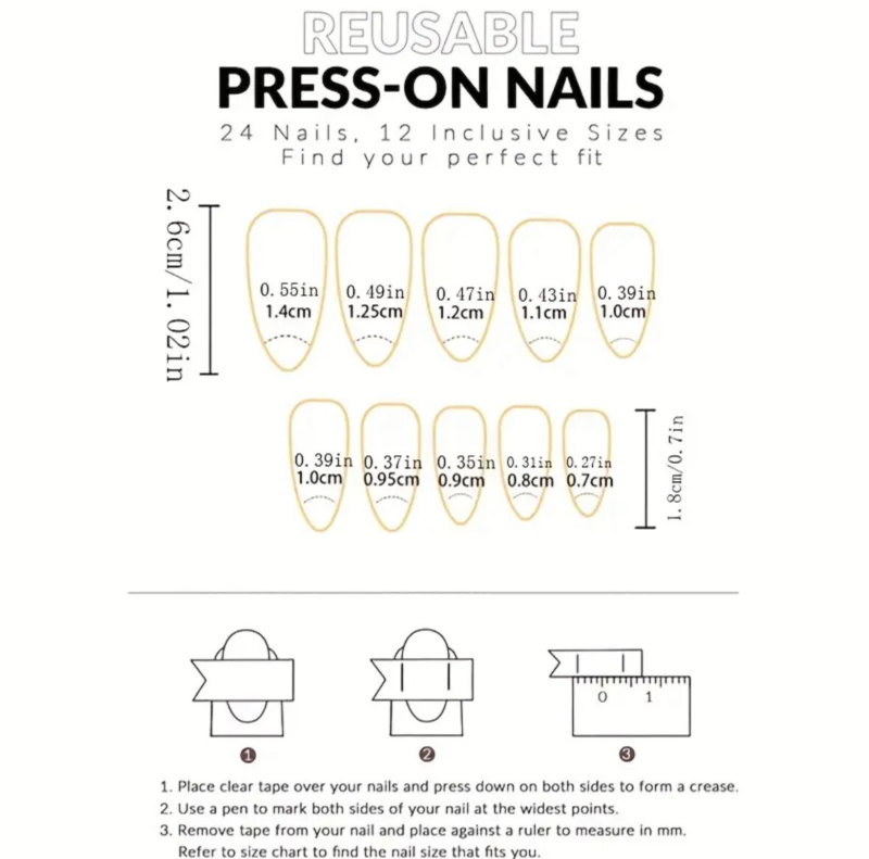 24pcs Press On False Finger Nails Fake Nails Glittered Solid Colours 52 Options