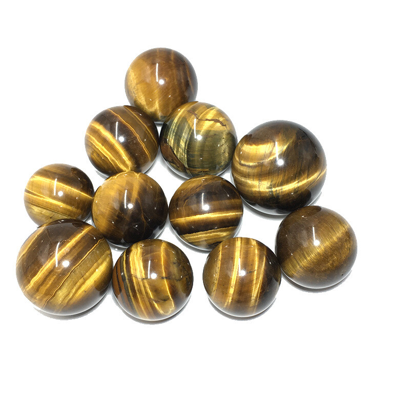 AAAA 40mm Natural Tiger&apos;s eye jasper sphere Quartz Crystal Ball Healing US Ship
