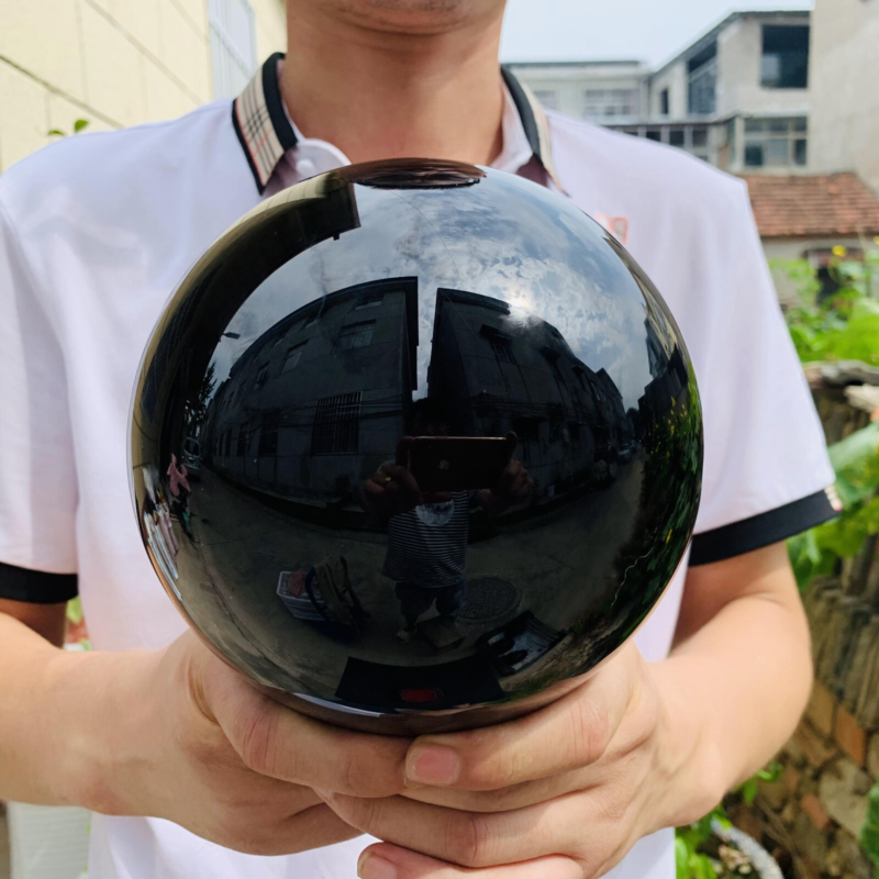 8.95LB natural obsidian Quartz sphere Crystal polished Ball Healing home decor