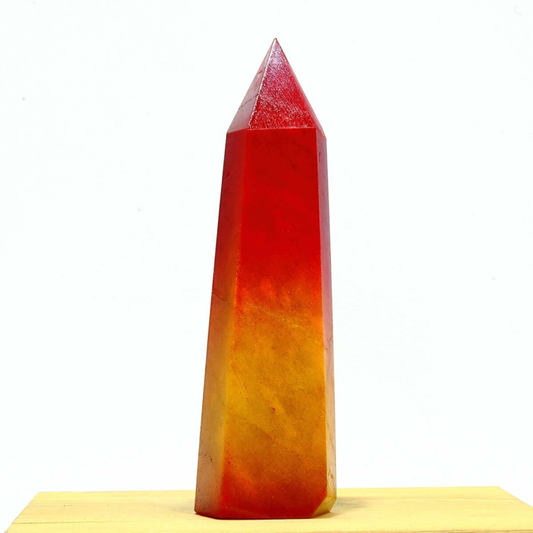 328g Electroplated Natural Crystal Quartz Tower Crystal Point rainbow Healing