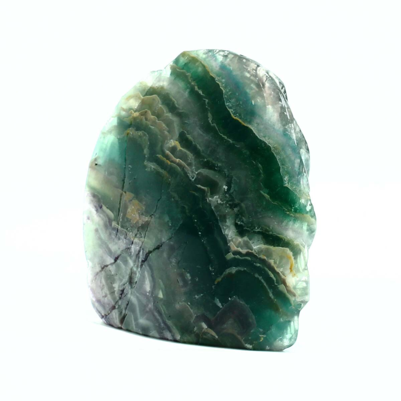 986g Natural Colourful Fluorite Hand Carved Crystal Skull Meditation Medium