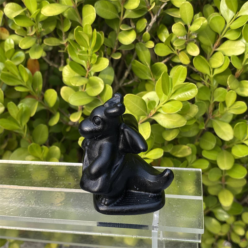 1pc Natural obsidian carved Quartz Crystal stone skull Reiki healing