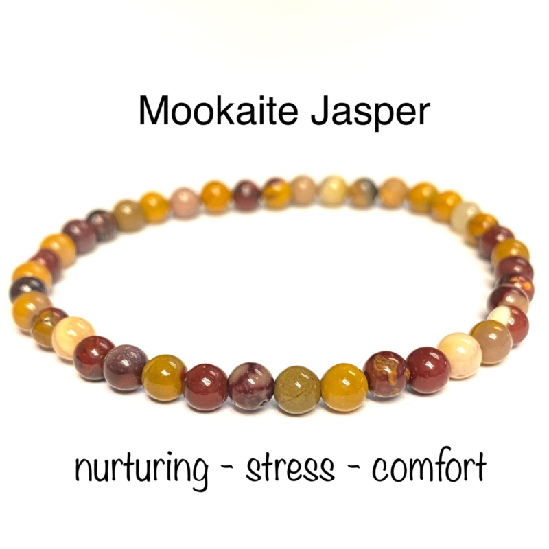 Natural Stone Stretch Bracelet 4mm - Healing Gemstone Beaded thin stackable USA