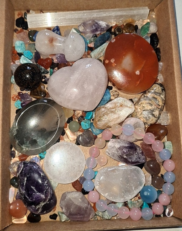 Crystal Mixed Bundle JobLot Sphere Large Heart Palmstone Bracelet Worry Stone...