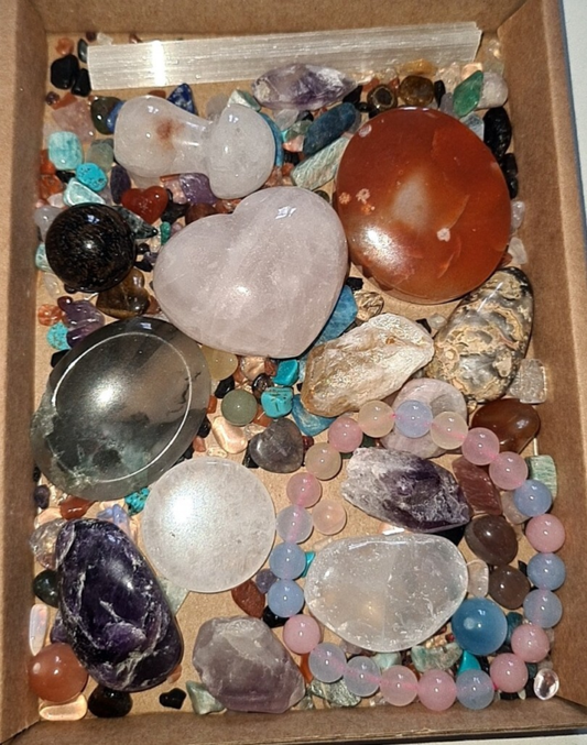 Crystal Mixed Bundle JobLot Sphere Large Heart Palmstone Bracelet Worry Stone...