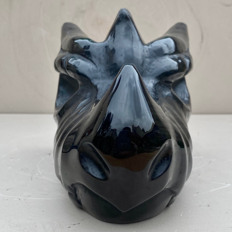 7.6LB natural obsidian carved dragon Head crystal ornaments Reiki energy healing