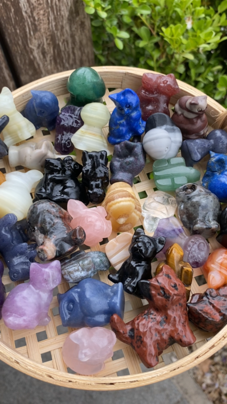 50pc Natural mixed material skull hand-carving quartz crystal gift wholesale