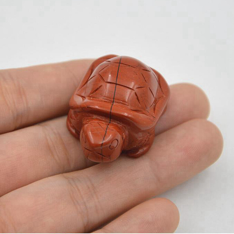 Natural Quartz Carved Longevity Tortoise Crystal Healing Gemstone Animal Turtle