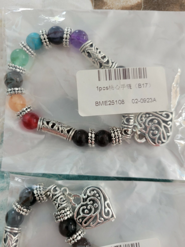 Hithop 10MM 7 Chakra Religion Healing Balance Stone Beaded Bracelet Yoga Reiki C