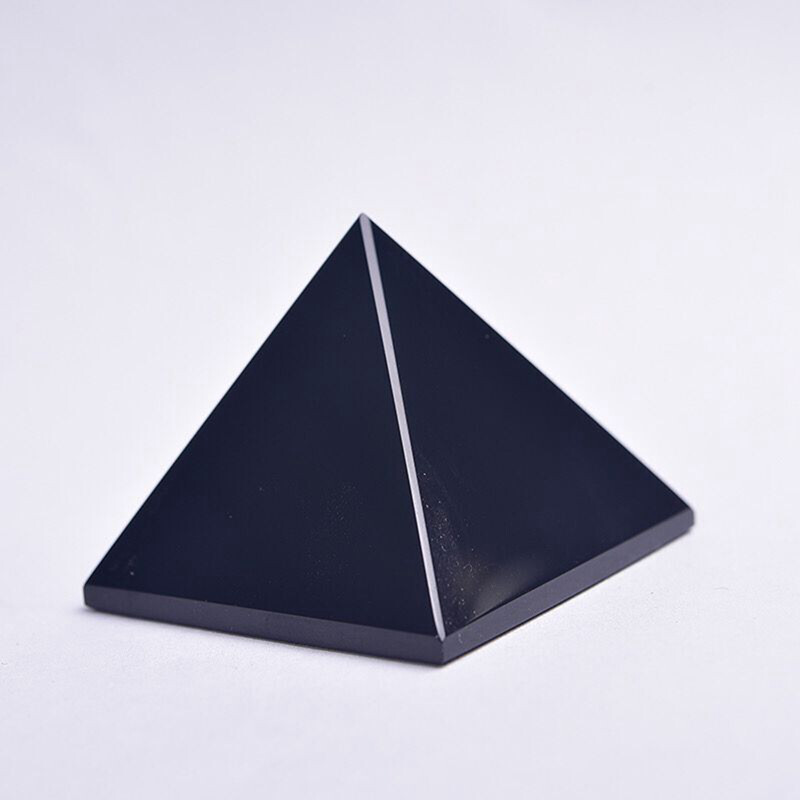 Natural Gemstone Obsidian Quartz Crystal Pyramid Chakra Energy Tower Rock Stone