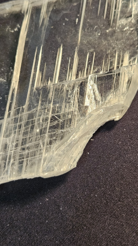 Natural Selenite Window Crystal Slab Raw Gypsum Plate Healing Reiki Mineral 142g