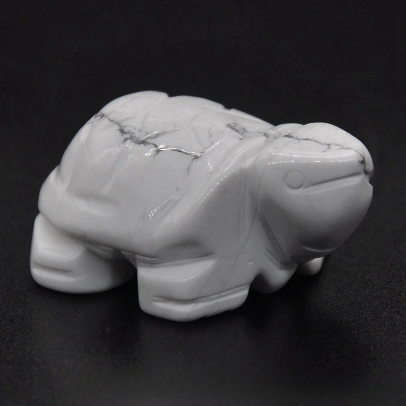 Natural Quartz Carved Longevity Tortoise Crystal Healing Gemstone Animal Turtle
