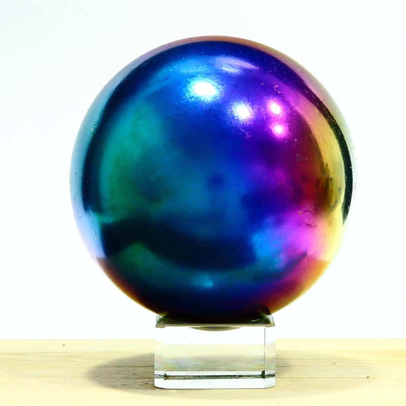 791g Natural Crystal Electroplated Rainbow Crystal Ball Quartz Sphere Healing