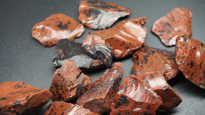 Mahogany Obsidian 1/2 Lb Box Natural Brown Black Crystal Chunks Volcanic Glass