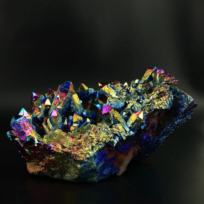 3294g Colourful Crystal Cluster Quartz Mineral Specimen Decoration Electroplate