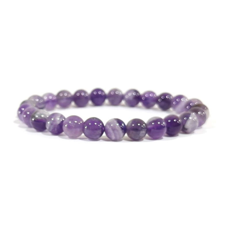 Amethyst Beaded Crystal Stone Healing Bracelet 8mm Beads Chakra Gift Stone
