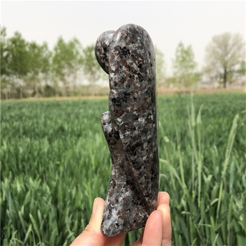 630g Natural Yooperlite Angel Hand Carved Reiki Quartz Crystal Skull Specimen Cr