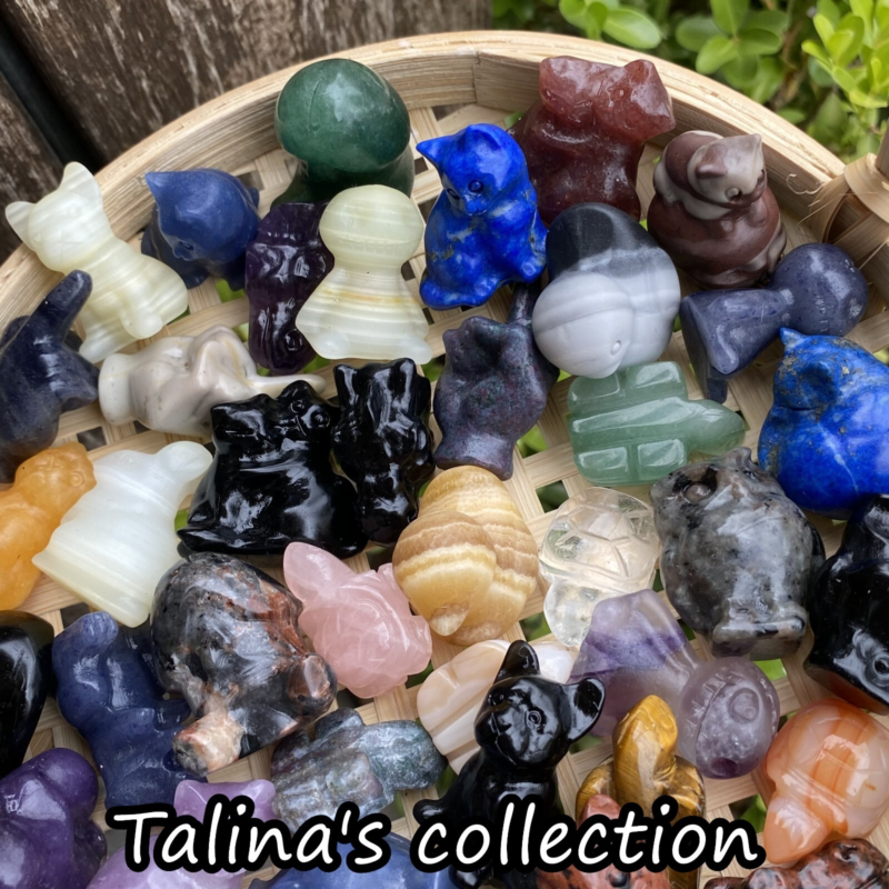 50pc Natural mixed material skull hand-carving quartz crystal gift wholesale