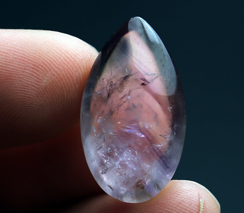 21.4Ct 100% Natural Purple Crystal Amethyst "pyramid" Quartz Pendant Polished