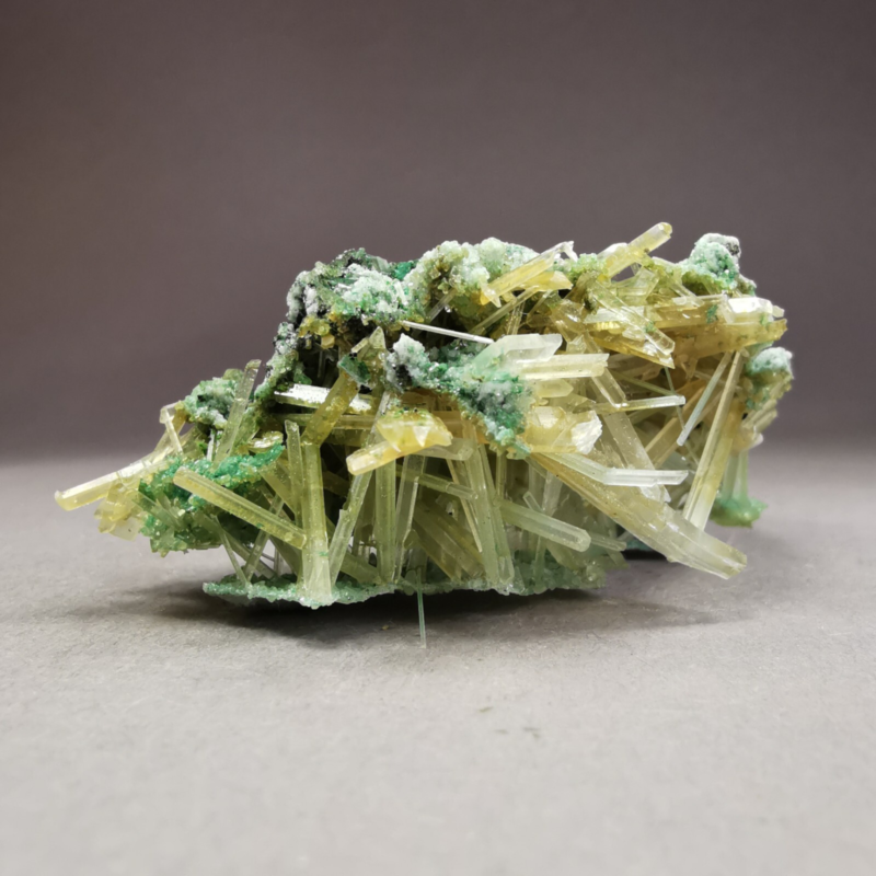 8.57 g RARE Gypsum var. Selenite w. Atacamite / Poland / Rough Crystal Specimen