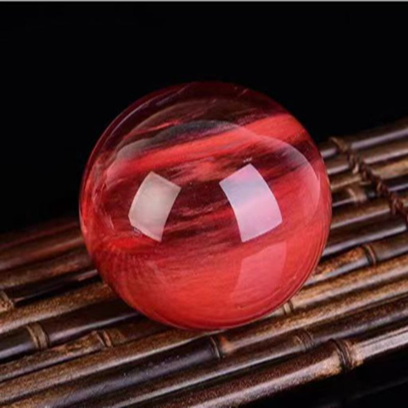 HOT Natural Healing Stone Rare Red Melting Crystal Ball Gemstone Sphere W/ Stand
