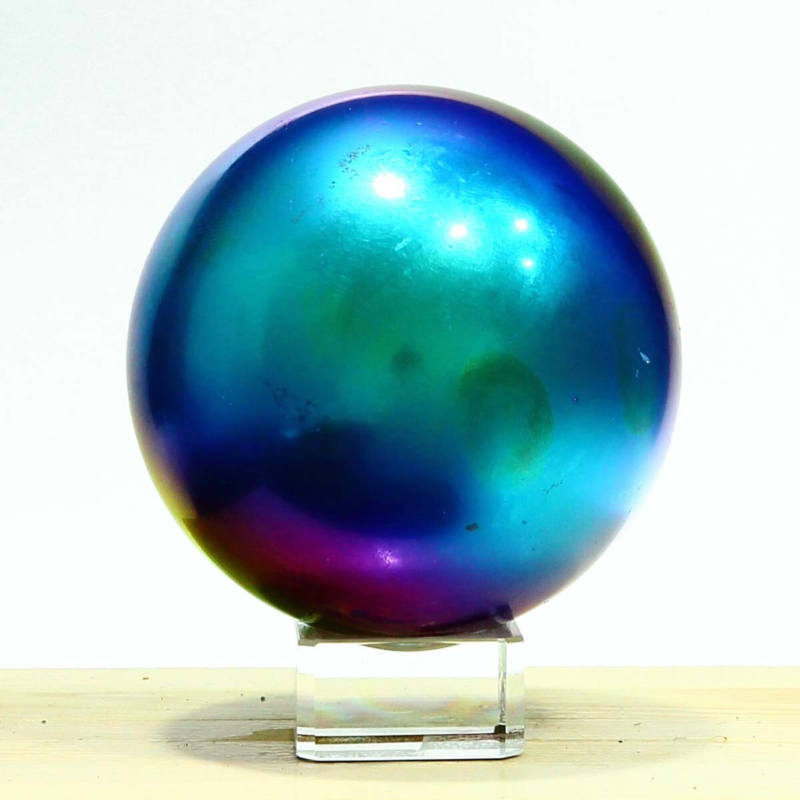 850g Natural Crystal Electroplated Rainbow Crystal Ball Quartz Sphere Healing